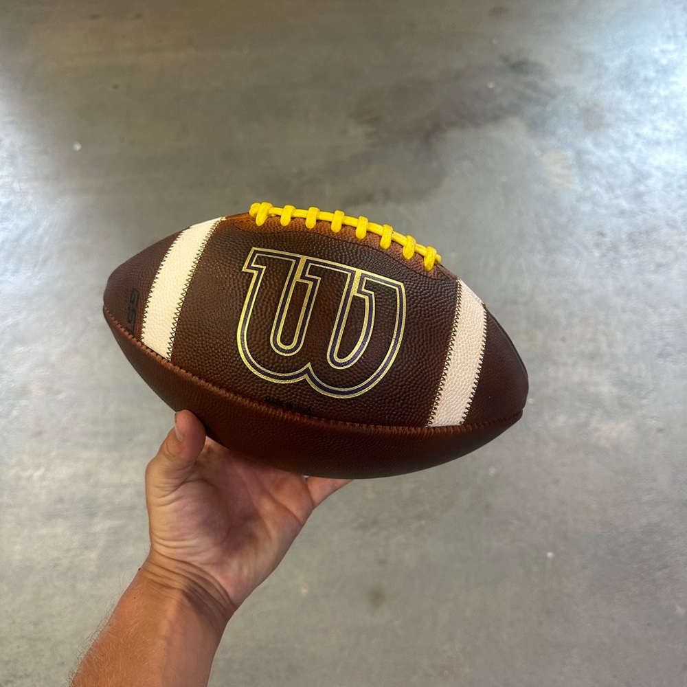 Wilson Classic Brown Football with Yellow Laces